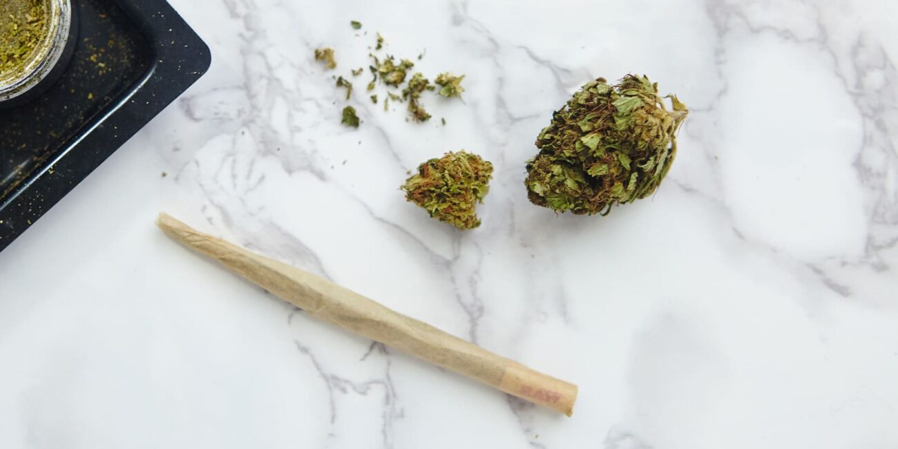 Joint and cannabis buds
Dynamic duo of weed and caffeine