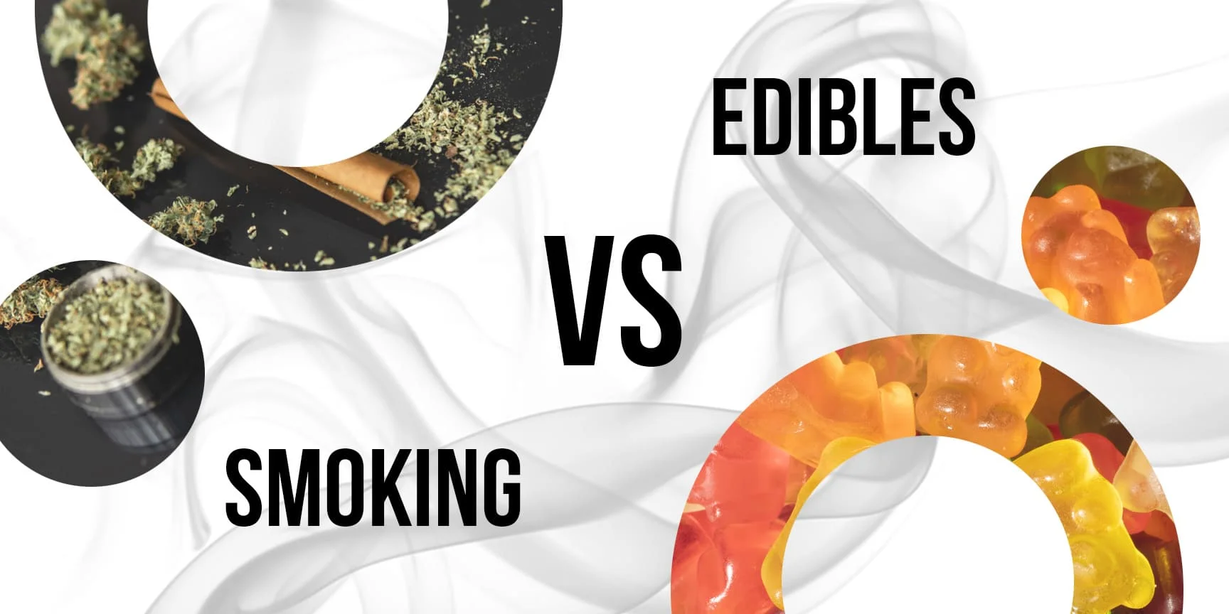 lettering "smoking vs edibles"