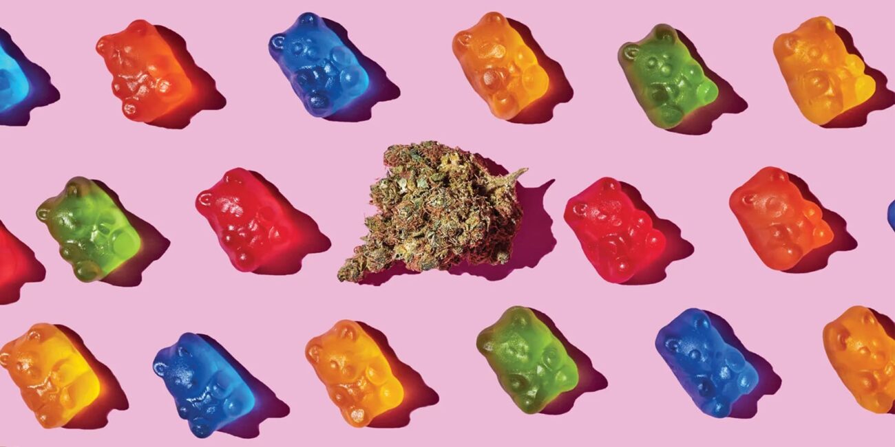 Gummy bears and cannabis buds