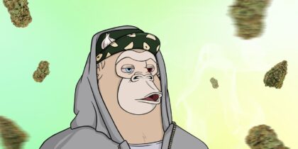 APE is wearing a black hat and a gray shirt thinking about garlick breath