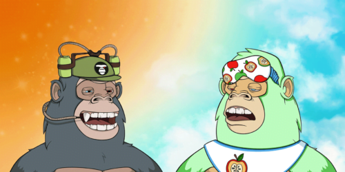 Two Apes in gray and green. One of them wants to sleep and relax, and the second one is ready to hang out further. Hybrid Strains: The Best of Indica and Sativa