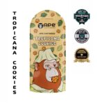 Tropicana Cookies cannabis vape cartridge with golden THC sauce oil and sleek packaging