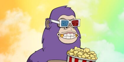 APE sits in cinema glasess with pop corn and thinks about tpo 5 movies to watch while I'm high
