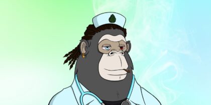 Ape dressed as a doctor