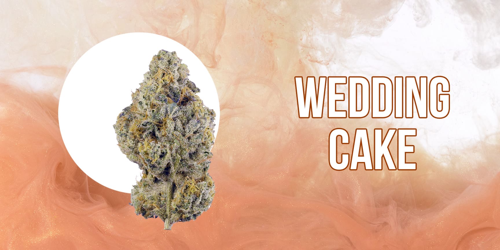 cannabis bud and a lettering "Wedding cake"