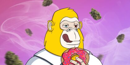 Ape with donut