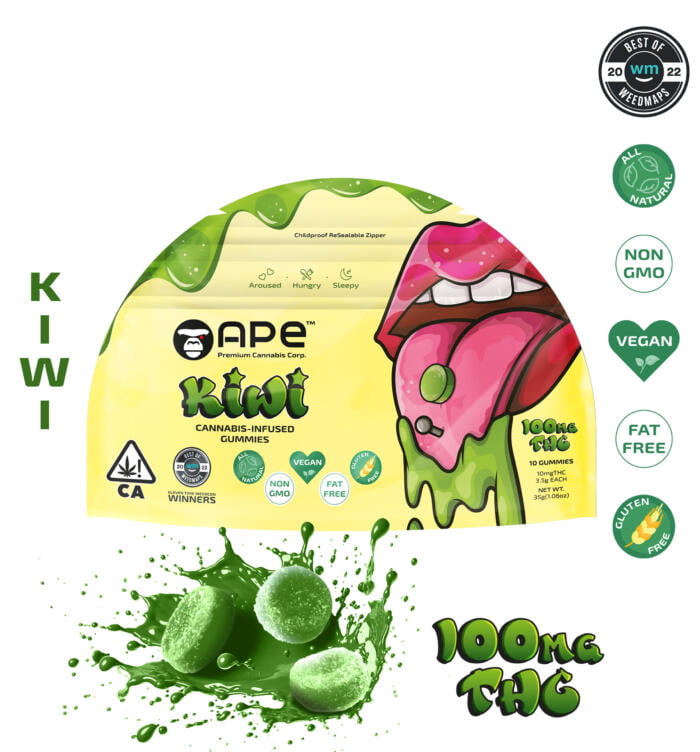 Kiwi — 10 Cannabis-Infused Gummies (42g)