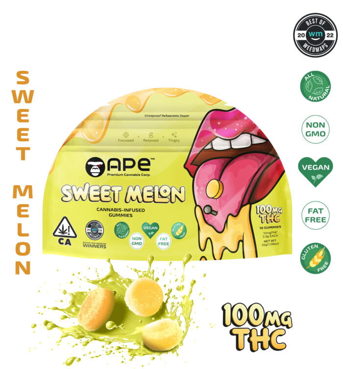 Sweet Melon — 10 Cannabis-Infused Gummies (42g)