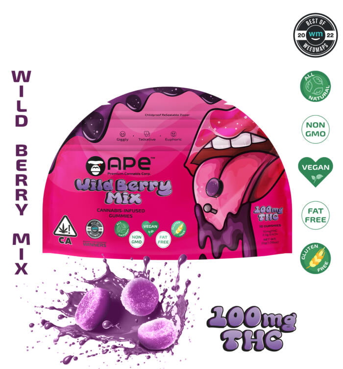 Wild Berry Mix — 10 Cannabis-Infused Gummies (42g)