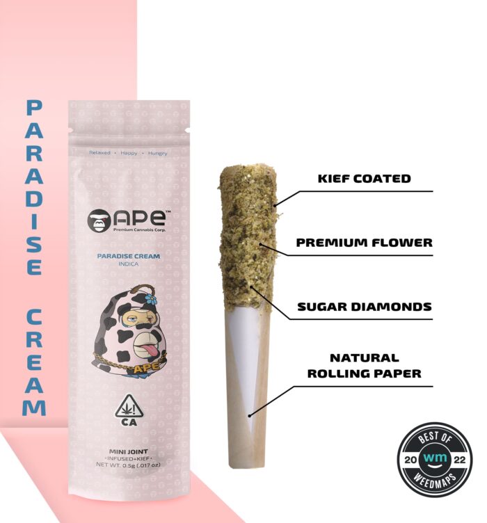 Paradise Cream [Indica] — Mini joint infused+kief (0.5g)