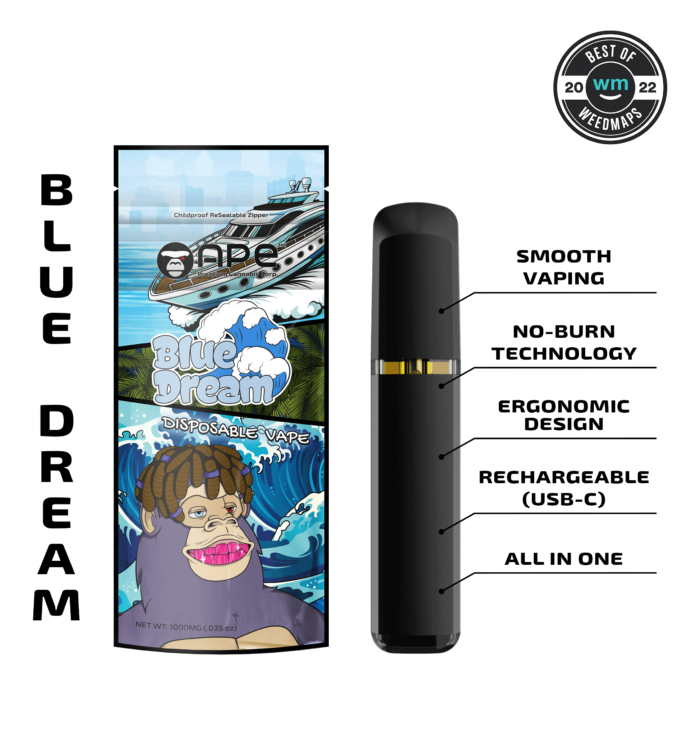 Blue Dream (Hybrid) — 1g APE Disposable Vape