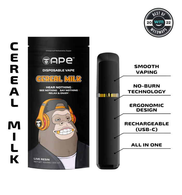 Cereal Milk — 1g APE Live Resin Disposable Vape (all in one)