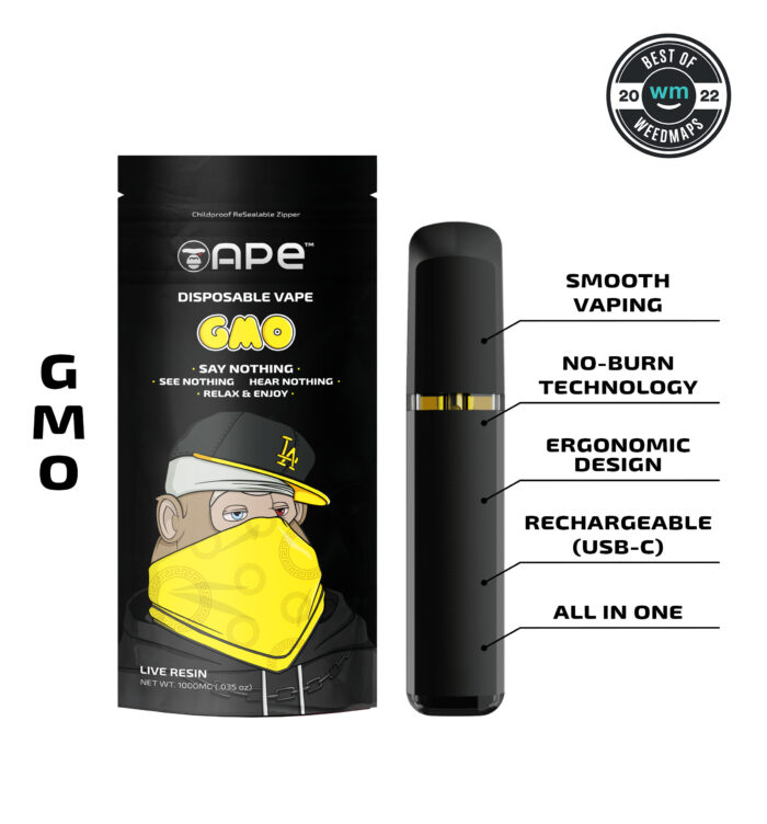 GMO — 1g APE Live Resin Disposable Vape (all in one)
