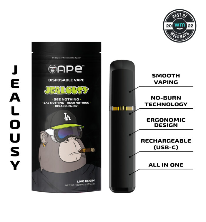 Jealousy — 1g APE Live Resin Disposable Vape (all in one)