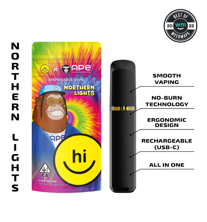 Northern Lights — 1g APE & Hi! Live Resin Disposable (all in one)