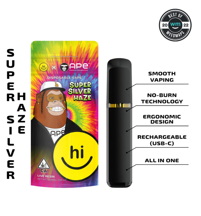 Super Silver Haze — 1g APE & Hi! Live Resin Disposable (all in one)