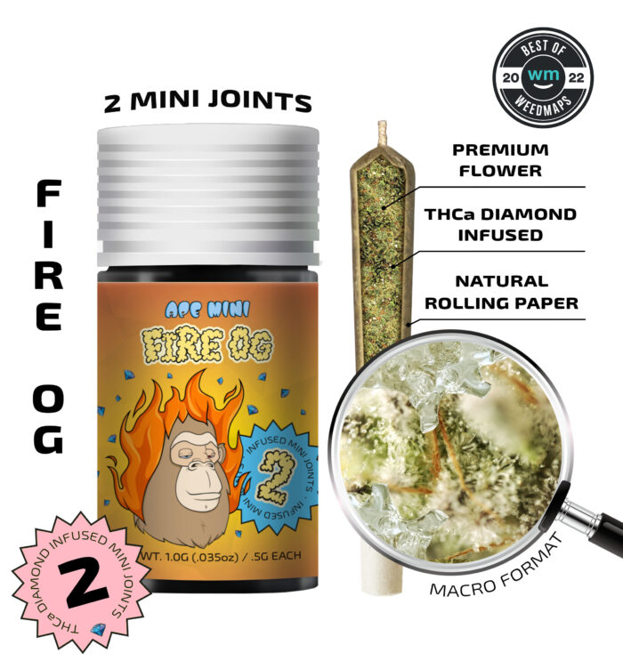 Fire OG (Indica) — 2 Mini joint infused (1g | 0.5g each)