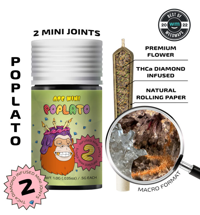 Poplato (Hybrid) — 2 Mini joint infused (1g | 0.5g each)