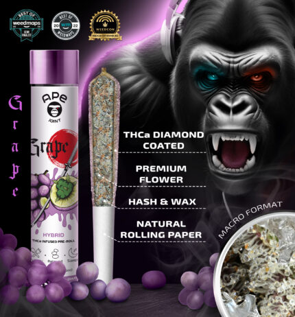 Grape – Joint THCa Live Resin Infused and THCa Diamond Coated (1g )