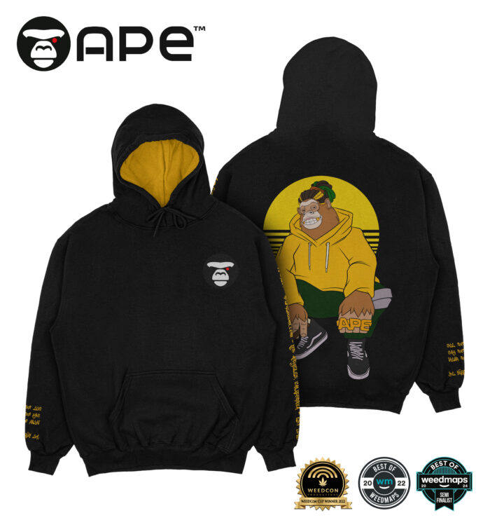 APE No Face Hoodie — Stealth Edition