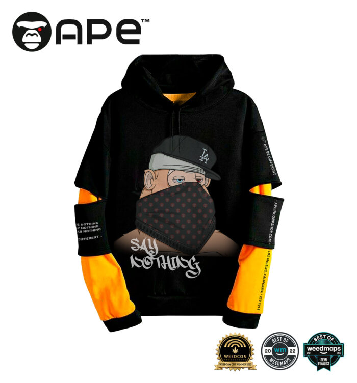 APE Chill Hoodie — Yellow & Black Vibes