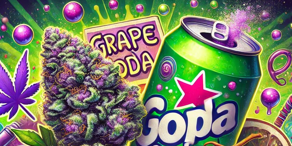 Grape Soda Weed Strain 2025 THC-infused gummies flavored with Grape Soda Weed Strain extract arranged on a plate