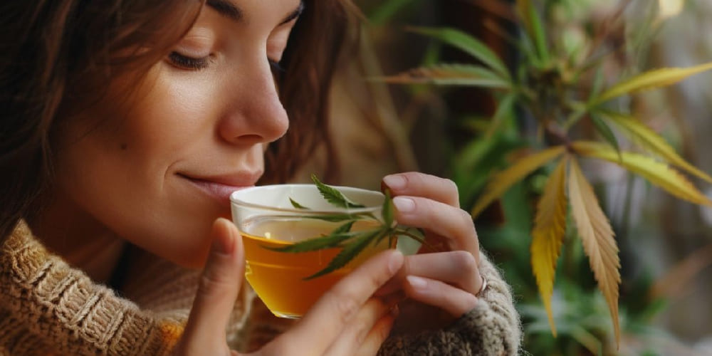 What is Weed Tea? Dried cannabis leaves and spices like cinnamon and ginger prepared for weed tea infusion