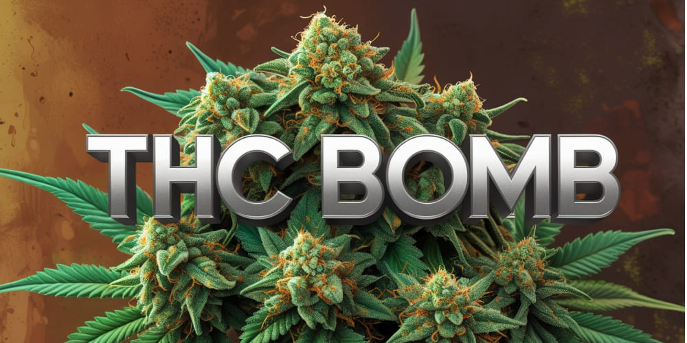 THC Bomb Weed strain Hand harvesting THC Bomb Weed Strain from a cannabis plant