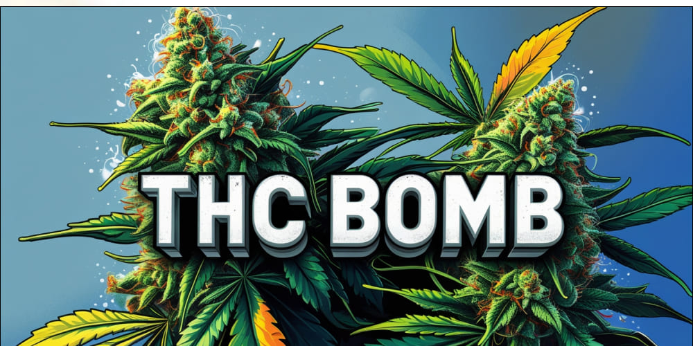 THC Bomb Weed strain A hand rolling a joint with THC Bomb Weed Strain