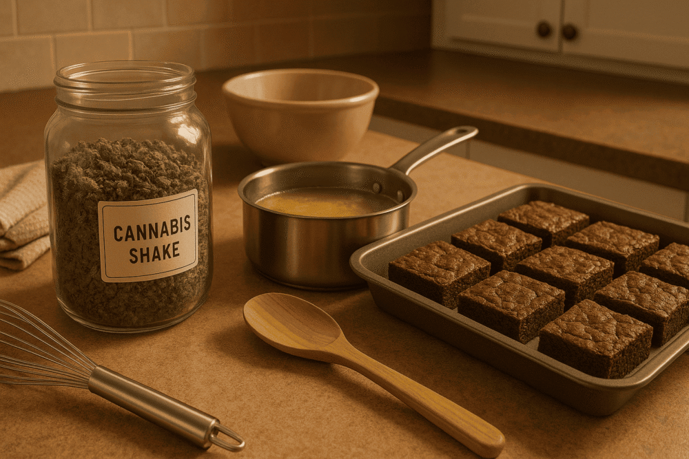 What Is Shake Weed? Cannabis shake being used in the kitchen to make edibles