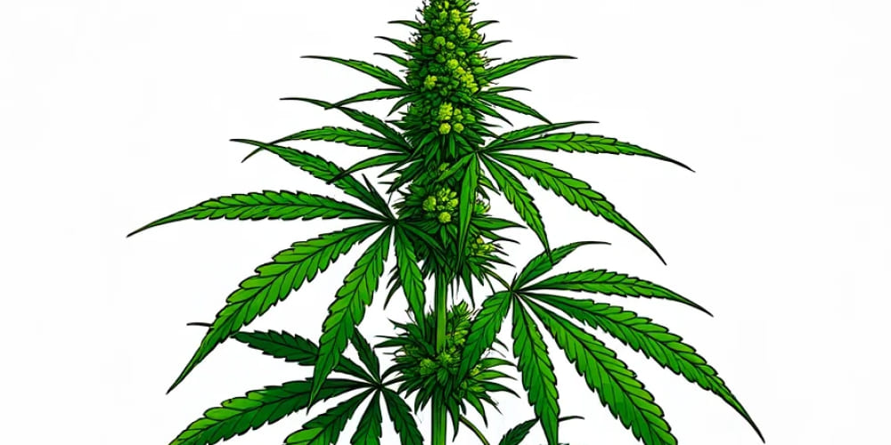 What Is Sativa And Its Effects? Shelves with labeled jars of various sativa cannabis strains in a dispensary