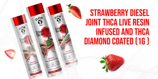 Strawberry Diesel – Joint THCa Live Resin Infused and THCa Diamond Coated