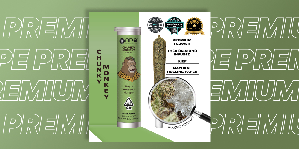 Chunky Monkey — Mini joint infused+kief (0.5g) Chunky Monkey — Mini joint infused
