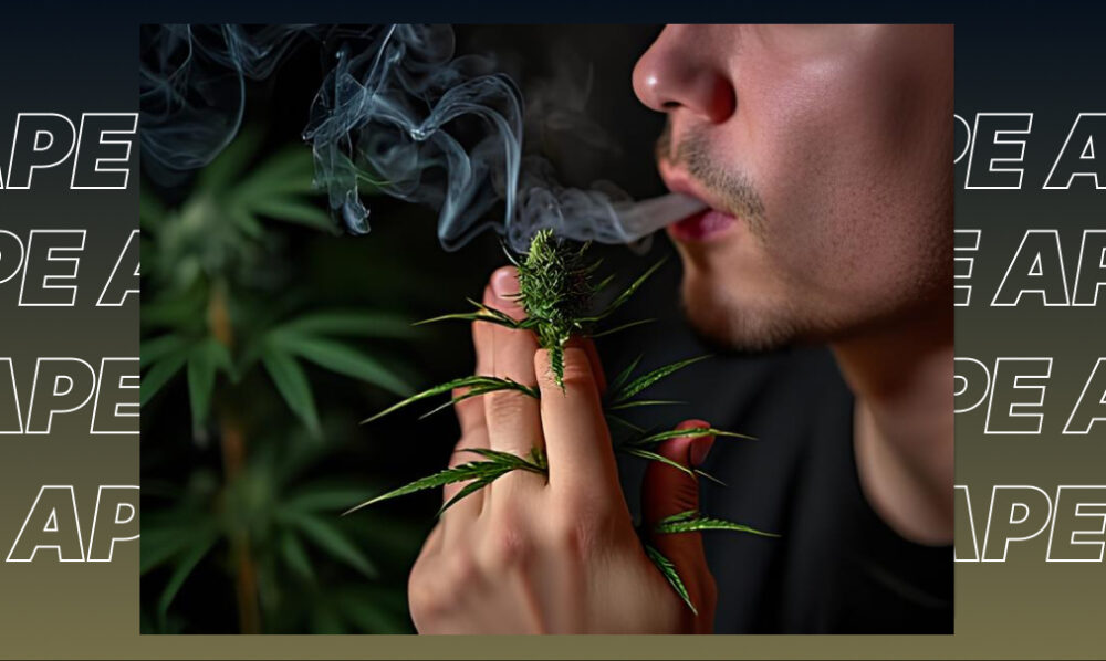 Vibrant green Sativa cannabis flower in California