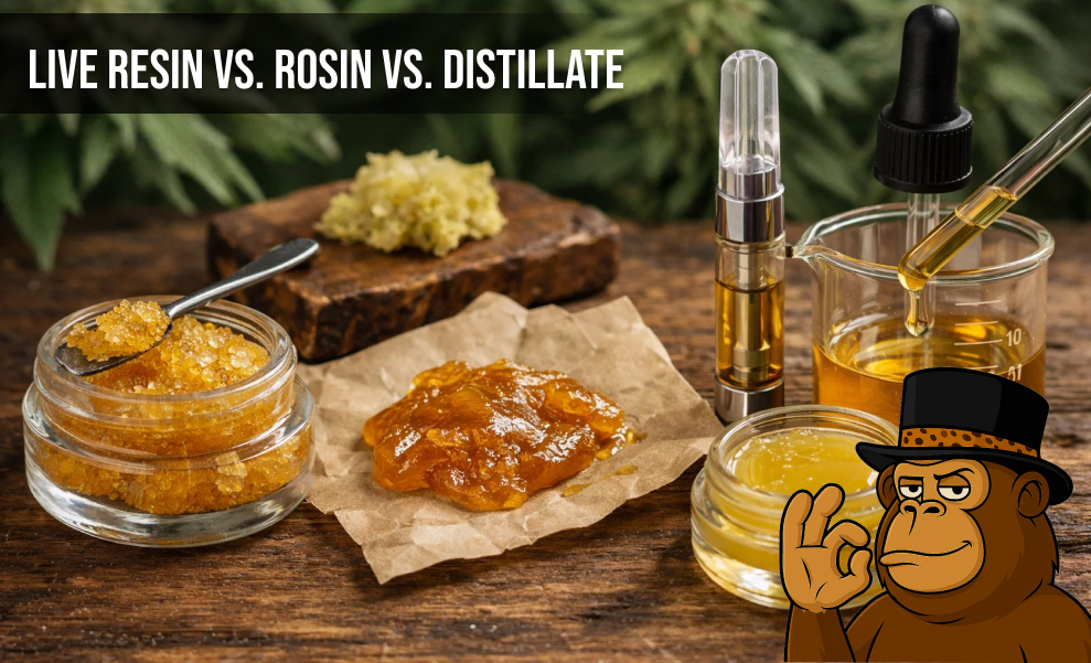 Live Resin vs. Rosin vs. Distillate