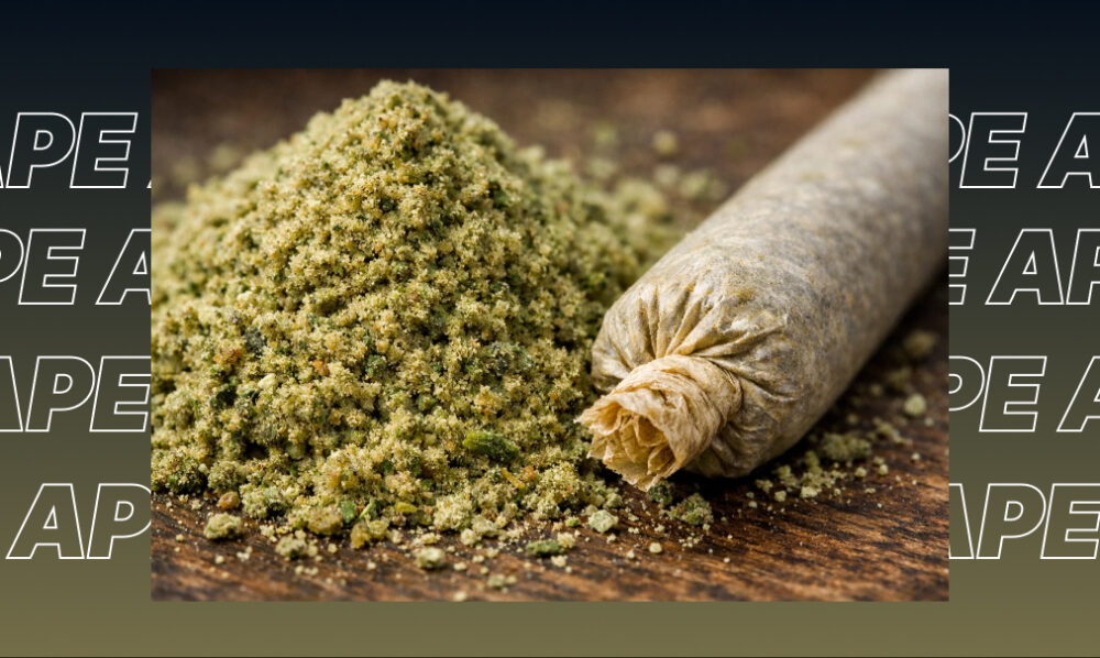 Best Weed Strains In Tracy Ground cannabis flower next to a hand-rolled joint.