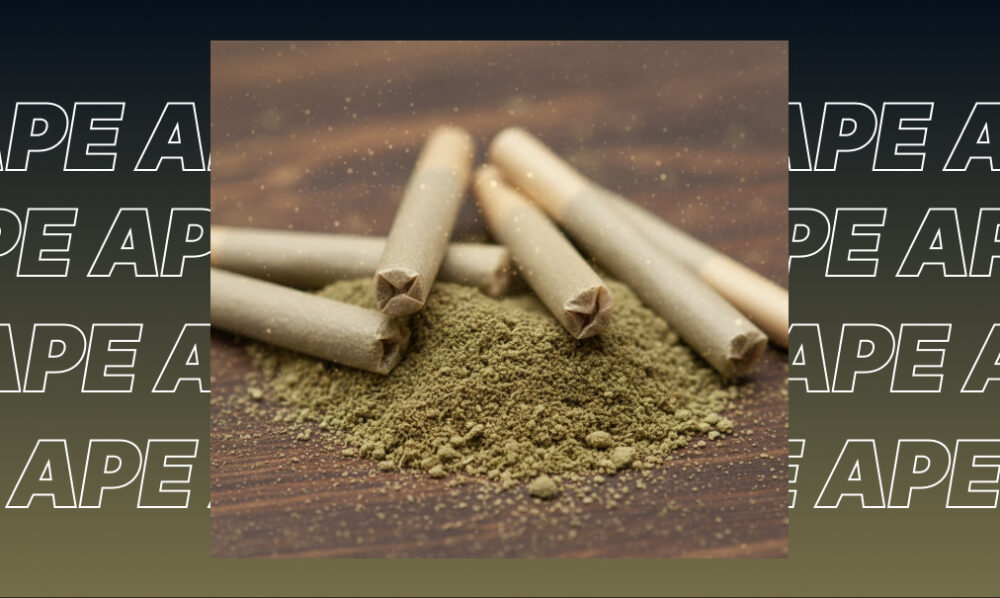 Best Weed Strains In Richmond Pre-rolled joints on a pile of ground cannabis flower.