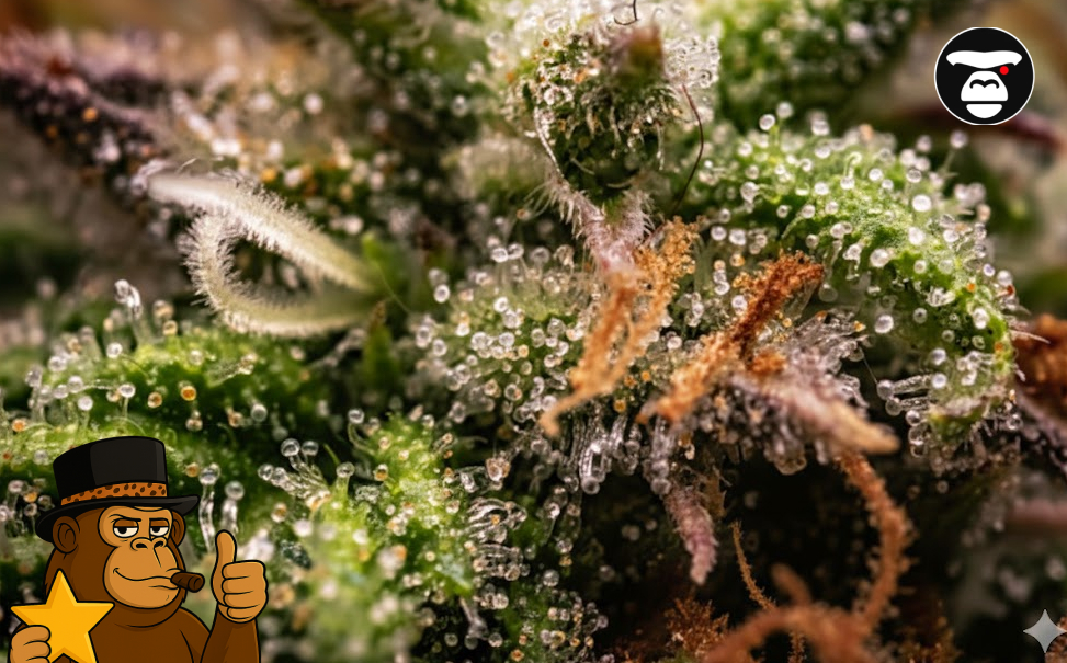 Best Weed Strains In Napa A flowering cannabis plant growing in a controlled indoor environment in Napa, CA.