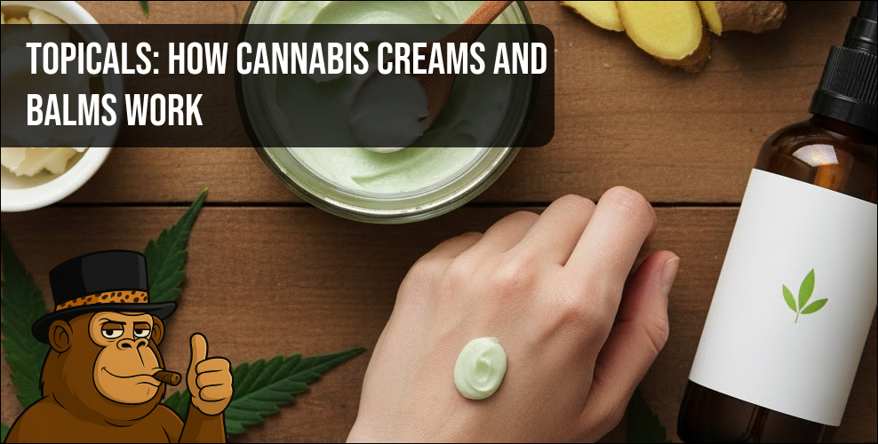 Person applying a small dab of green cannabis cream to the back of their hand.