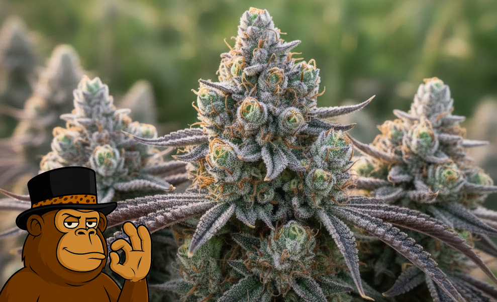 Multiple Tropical Runtz colas growing in a controlled indoor garden environment.