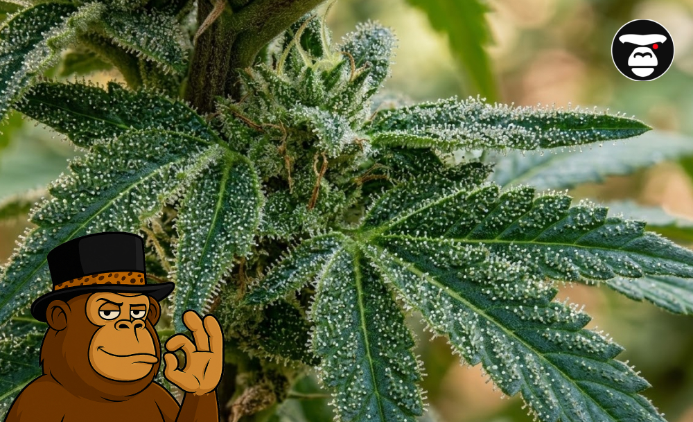 Cannabis flower in a glass jar representing Best Weed Strains In Canoga Park.