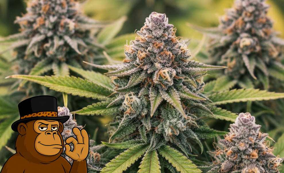 Weed Strains In San Luis Obispo Multiple mature cannabis plants with large, frosty buds ready for harvest.