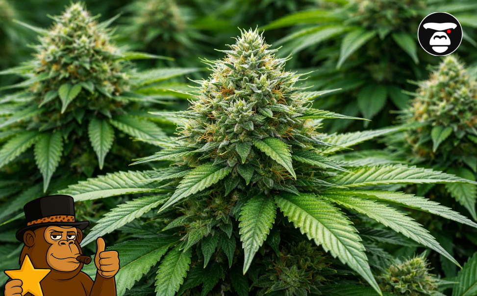 A vibrant cannabis plant flowering in a professional indoor grow facility, illustrating the source of premium cannabis flower in Chico.