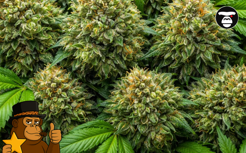 Best Weed Strains In Petaluma Extreme macro detail of a cannabis leaf glistening with crystalline resin and fresh dew drops.