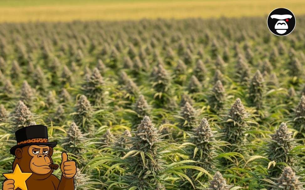A vast indoor cultivation room filled with flowering cannabis plants, highlighting the source of premium cannabis flower in Culver City.