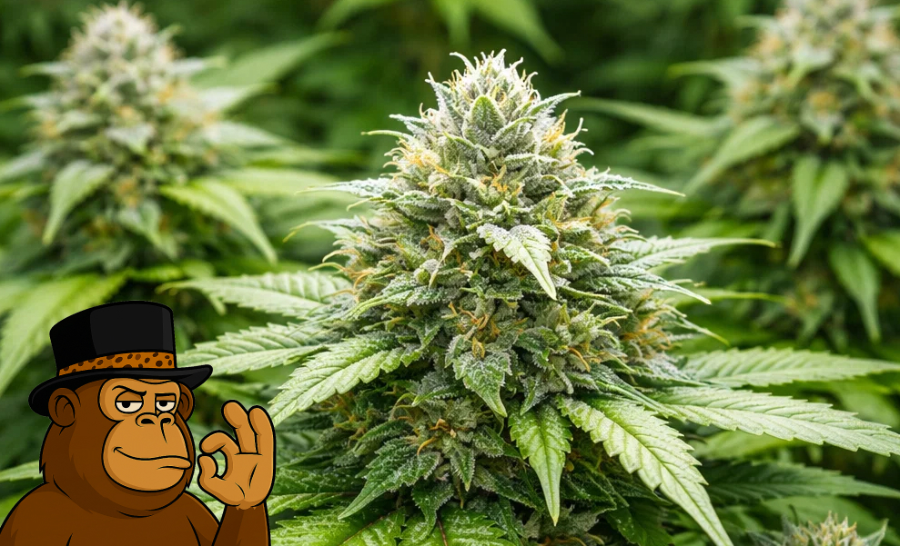 A field of flowering cannabis plants with large colas ready for same-day weed delivery processing.