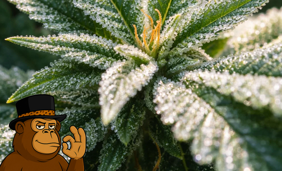 Best Weed Strains In Redondo Beach Extreme macro shot of cannabis resin glands (trichomes) sparkling on a sugar leaf.