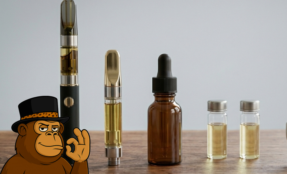 Professional packaging for premium cannabis vape carts featuring lab results and strain information.