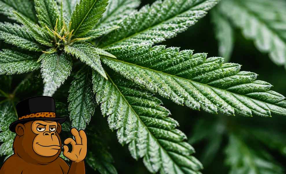 A vibrant green cannabis plant with frosty leaves, representing the best weed strains in Santa Monica and luxury California cultivation.